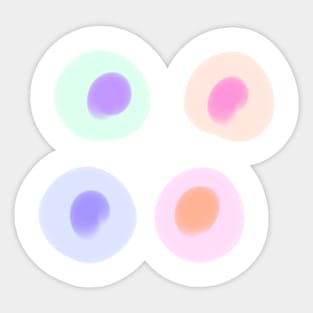 Colorful abstract circle art Sticker